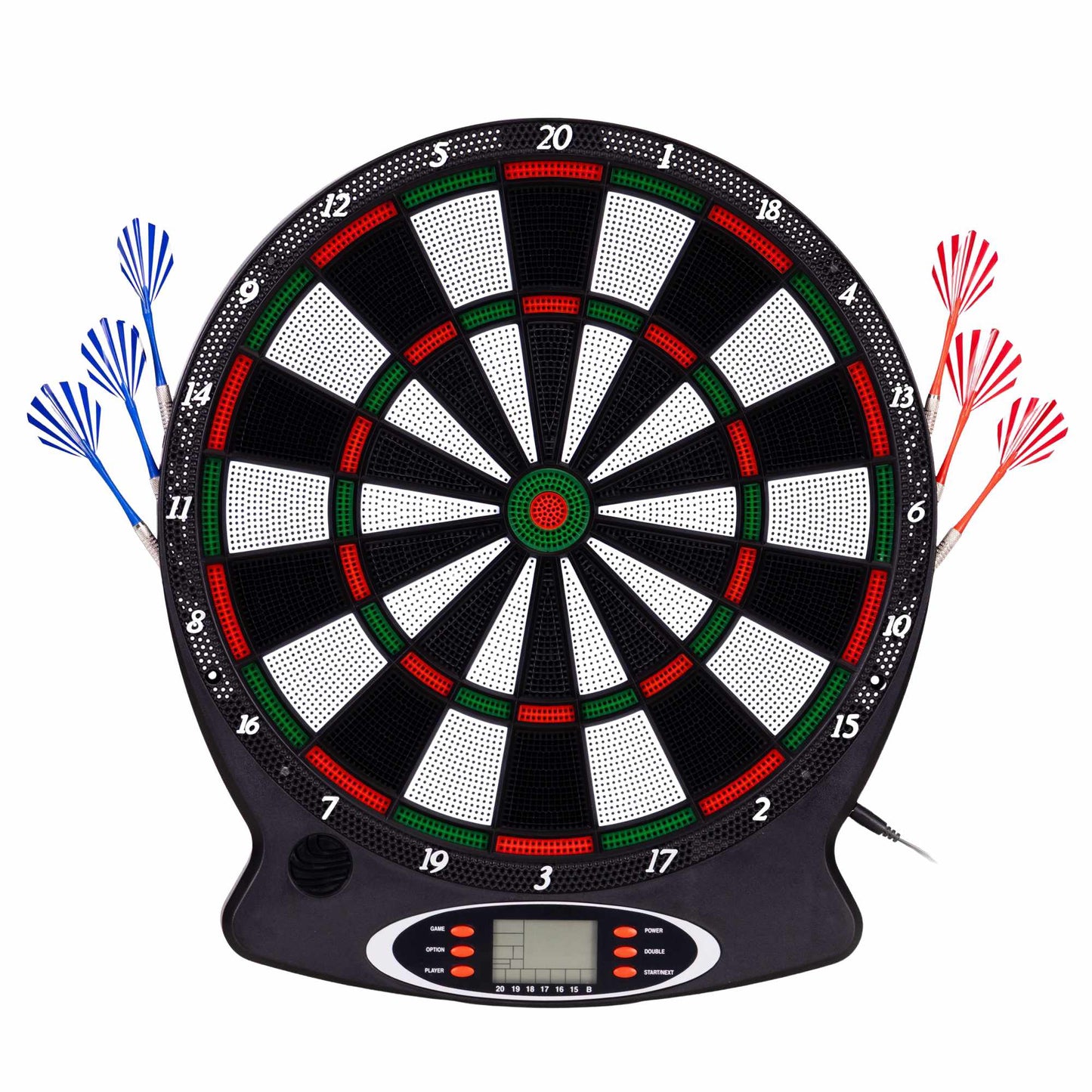 Electronic Dartboard Set, 38 cm, 18 Games, 6 Darts