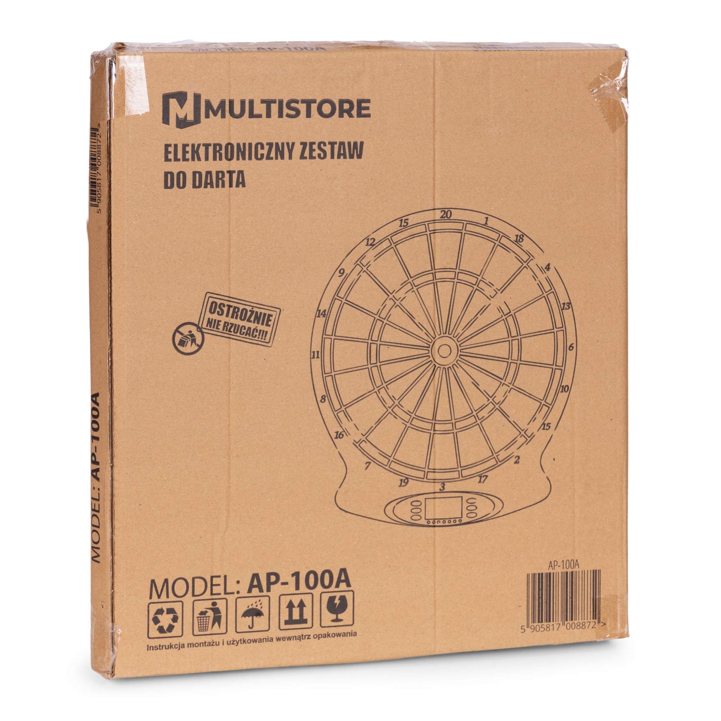 Electronic Dartboard Set, 38 cm, 18 Games, 6 Darts