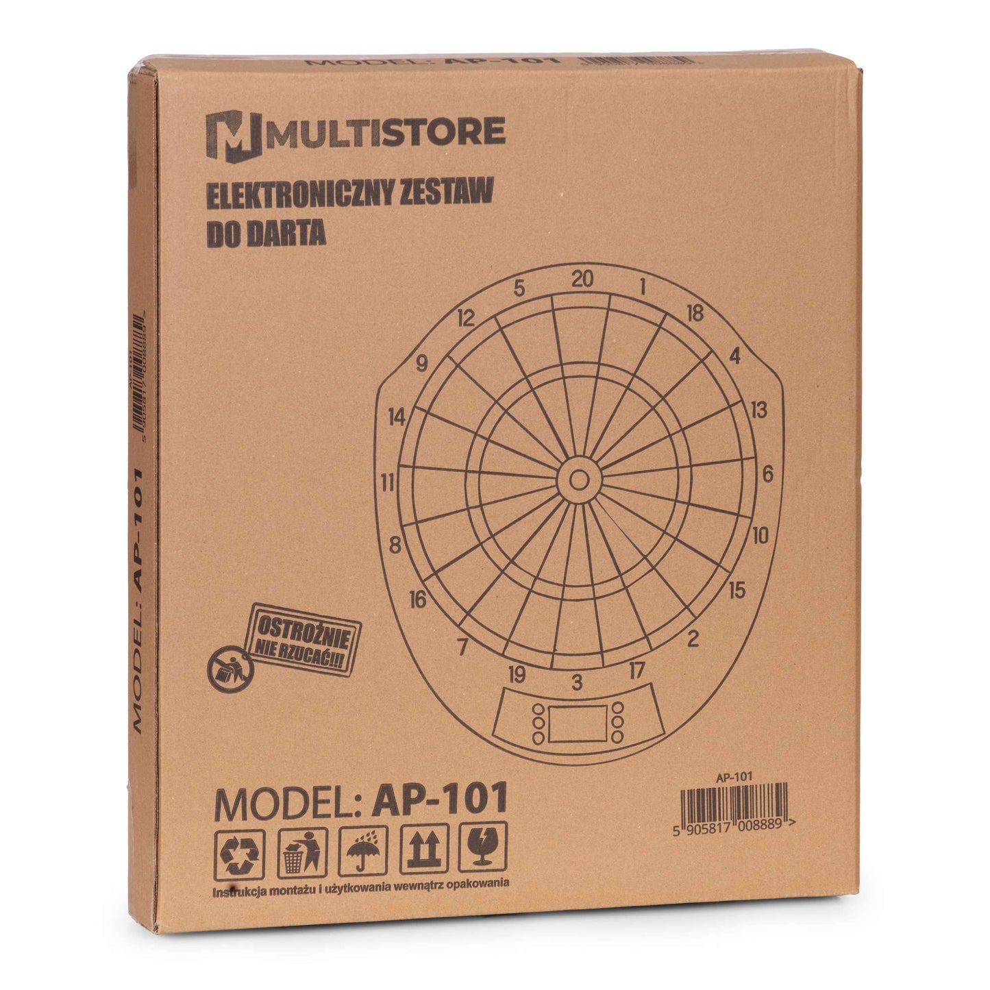 Electronic Dartboard Set, 41cm, 26 Games, 6 Darts