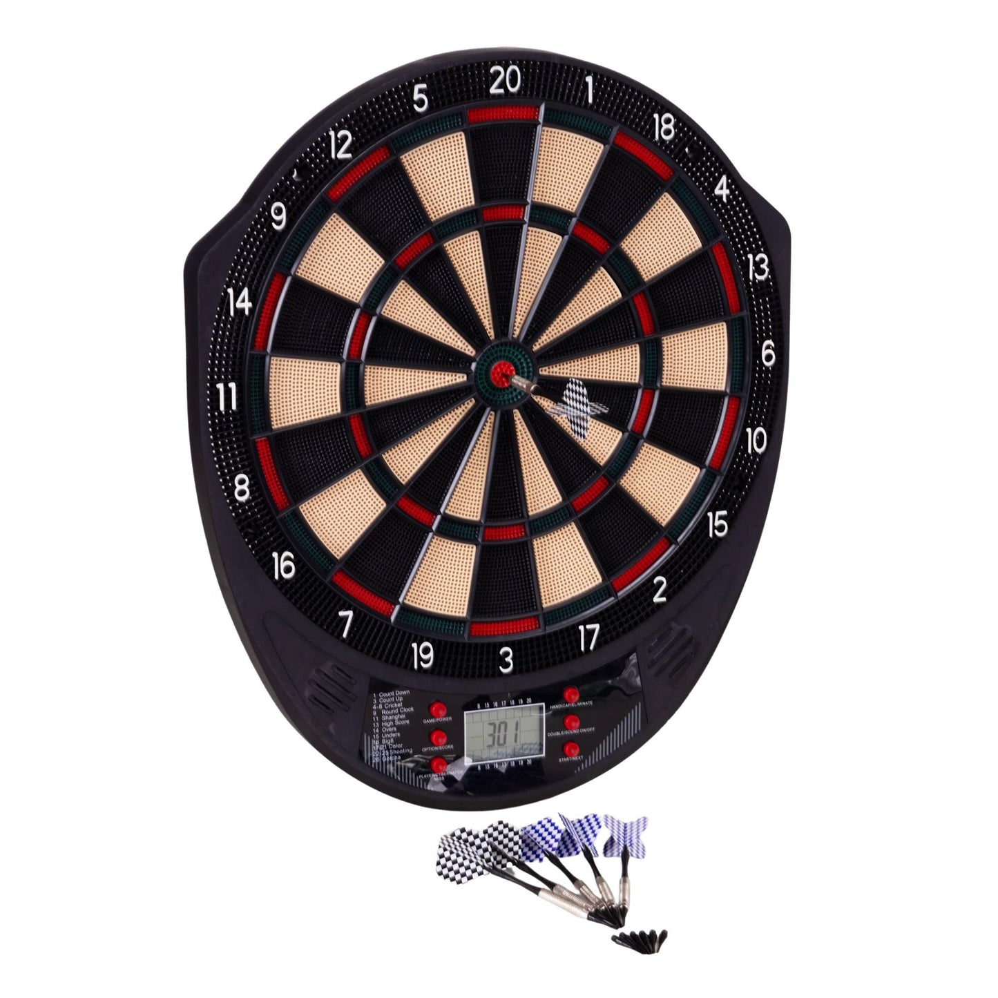 Electronic Dartboard Set, 41cm, 26 Games, 6 Darts