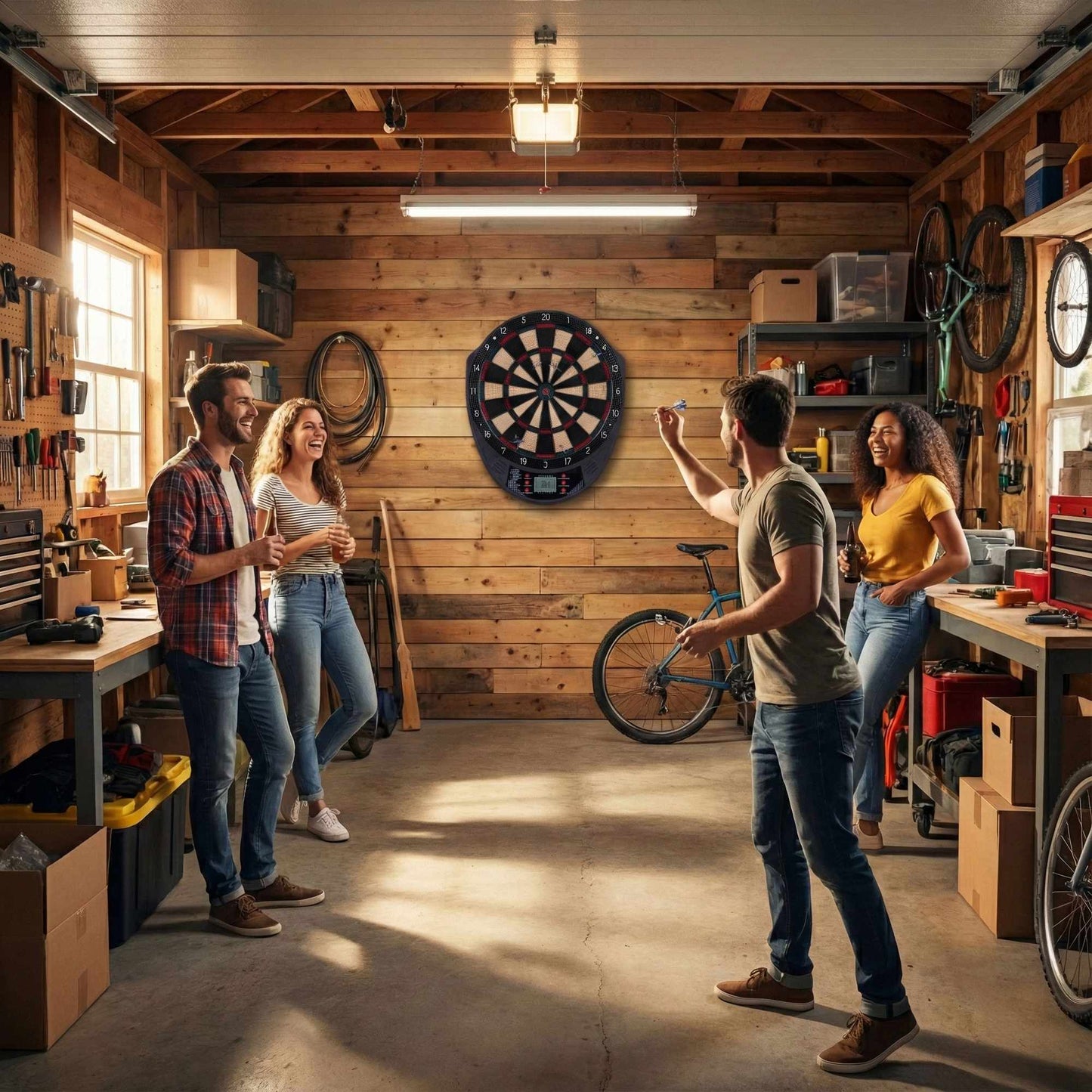 Electronic Dartboard Set, 41cm, 26 Games, 6 Darts