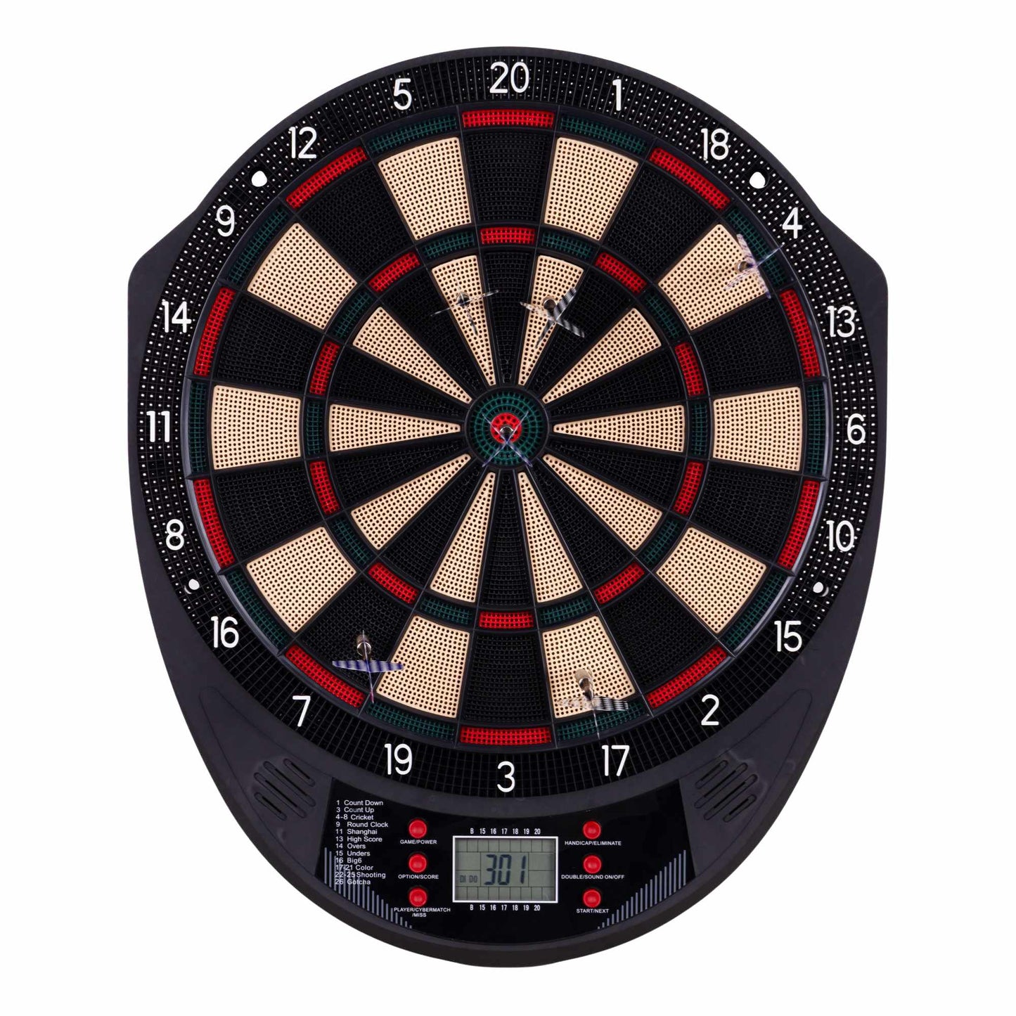 Electronic Dartboard Set, 41cm, 26 Games, 6 Darts