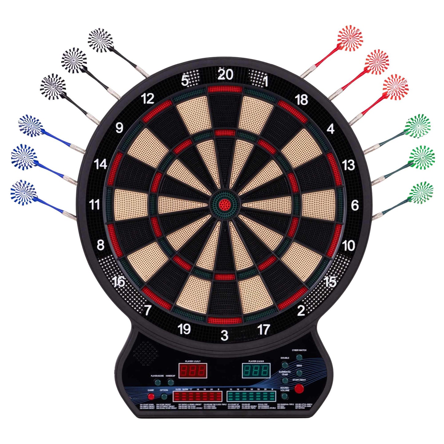 Electronic Dartboard Set, 42 cm, 27 Games, 12 Darts