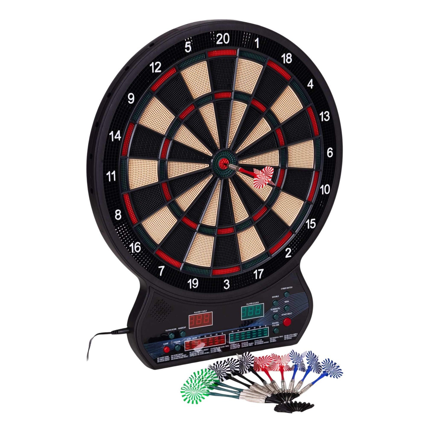 Electronic Dartboard Set, 42 cm, 27 Games, 12 Darts