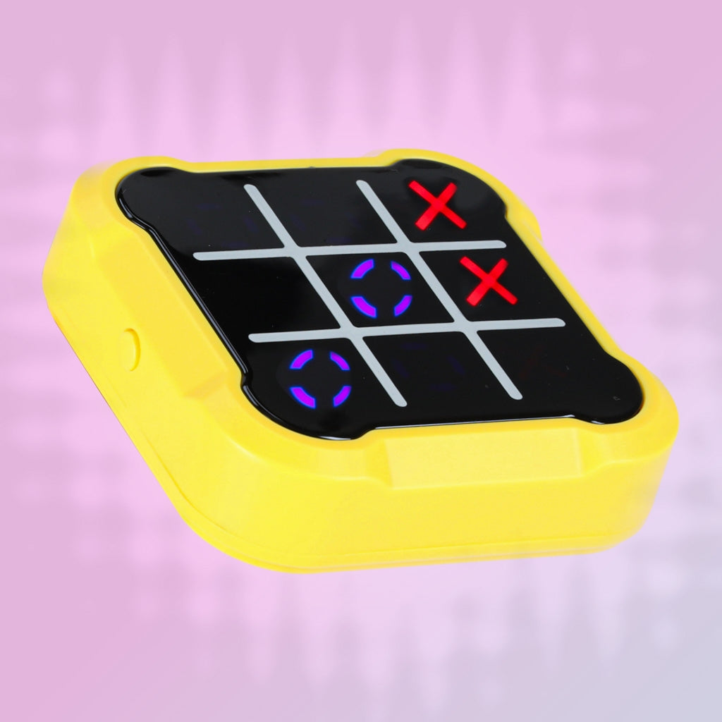Electronic Tic Tac Toe Game – Portable Yellow Console