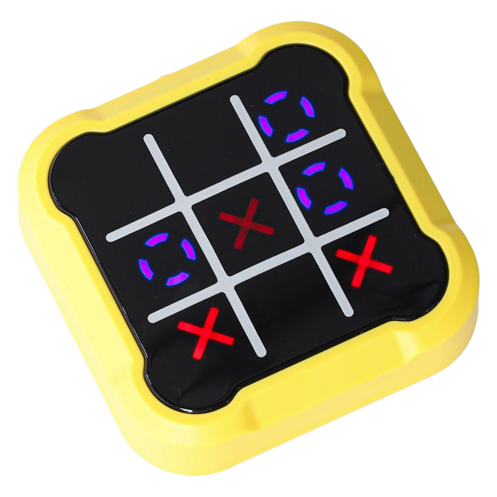Electronic Tic Tac Toe Game – Portable Yellow Console