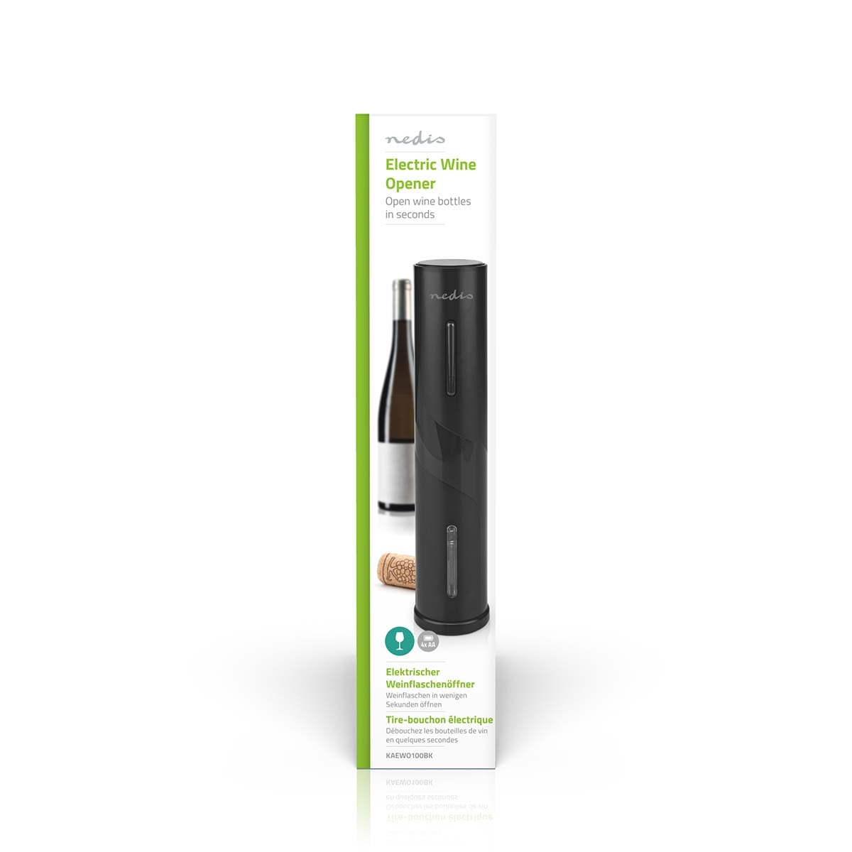 Electronic Wine Opener | ABS / Aluminum | Black