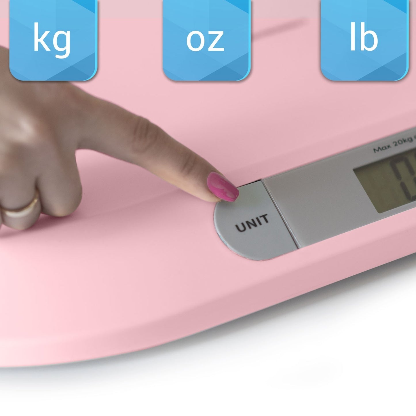 Electronic baby scale BW-144, pink