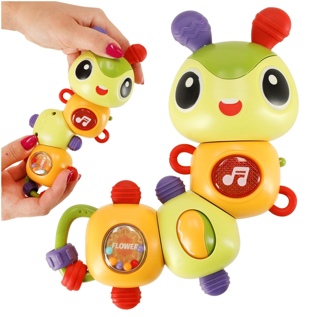 Electronic caterpillar musical toy lights