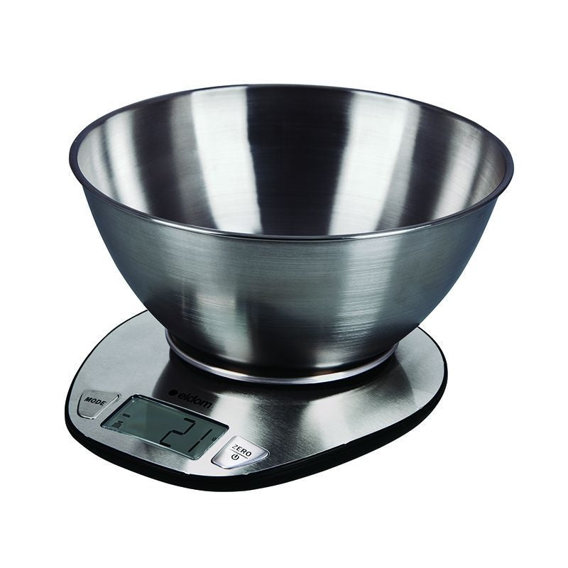 Electronic kitchen scale with a bowl ELDOM WK320S, steel