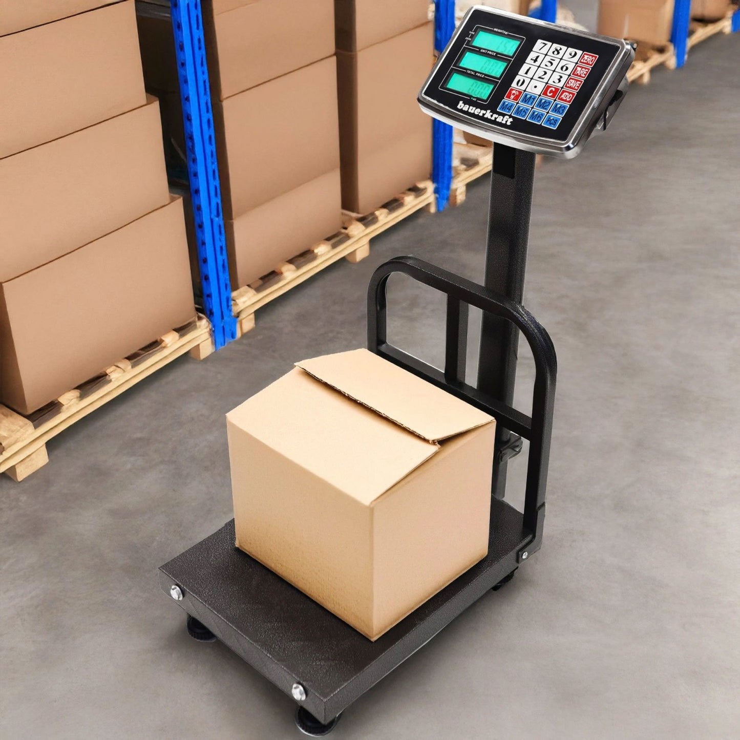 Electronic scale 200 kg, warehouse, shop, platform, cargo, industrial, LCD