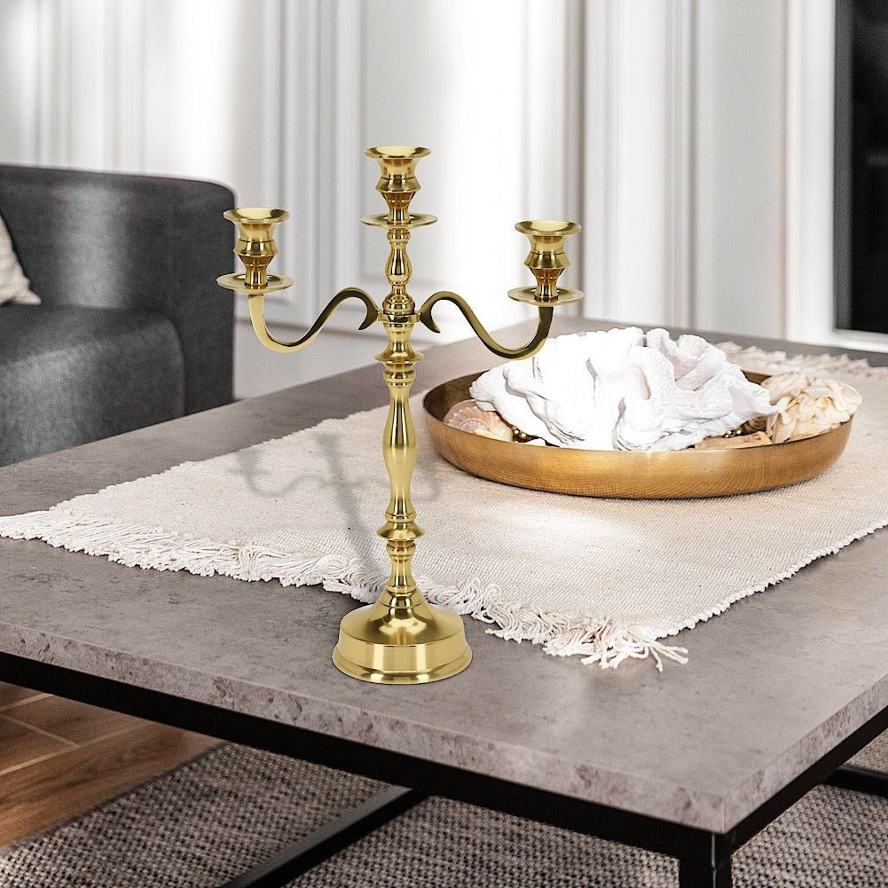 Elegant 3-armed Candlestick in Classic Style
