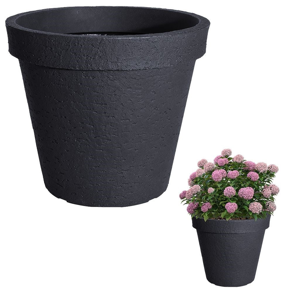 Elegant Anthracite Pot for Modern Garden