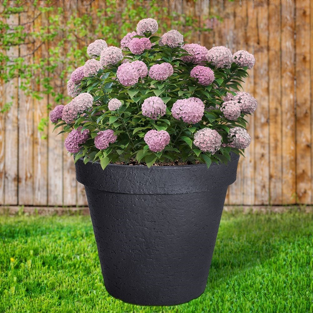 Elegant Anthracite Pot for Modern Garden