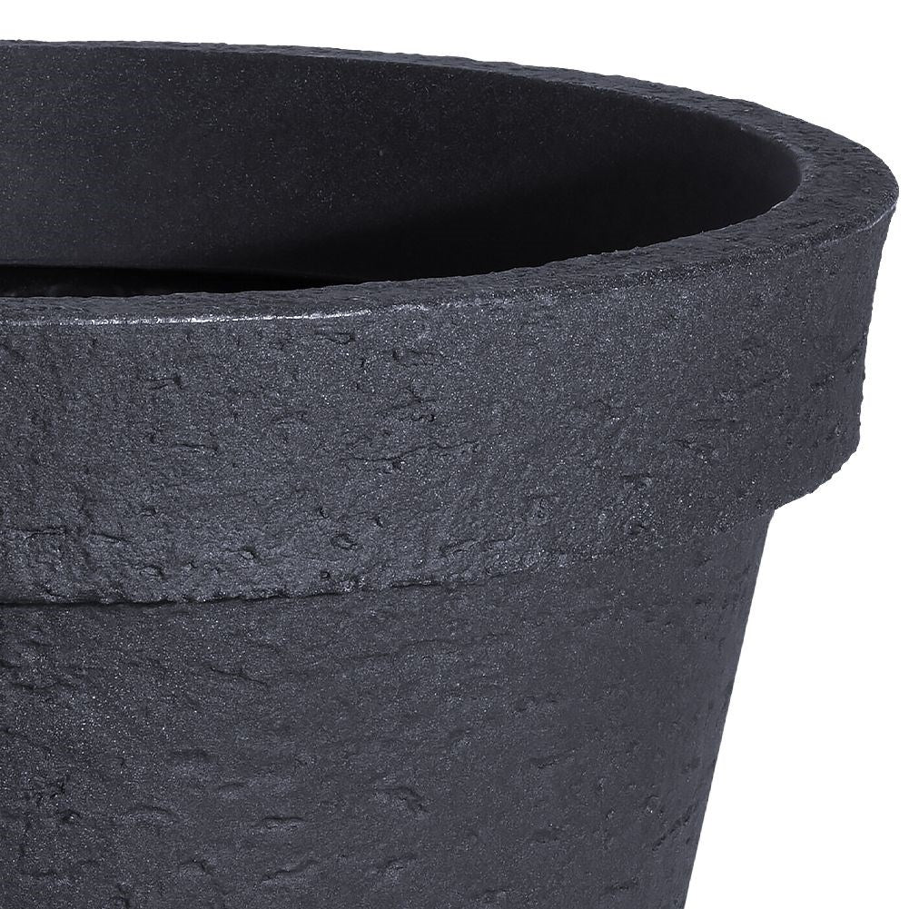 Elegant Anthracite Pot for Modern Garden