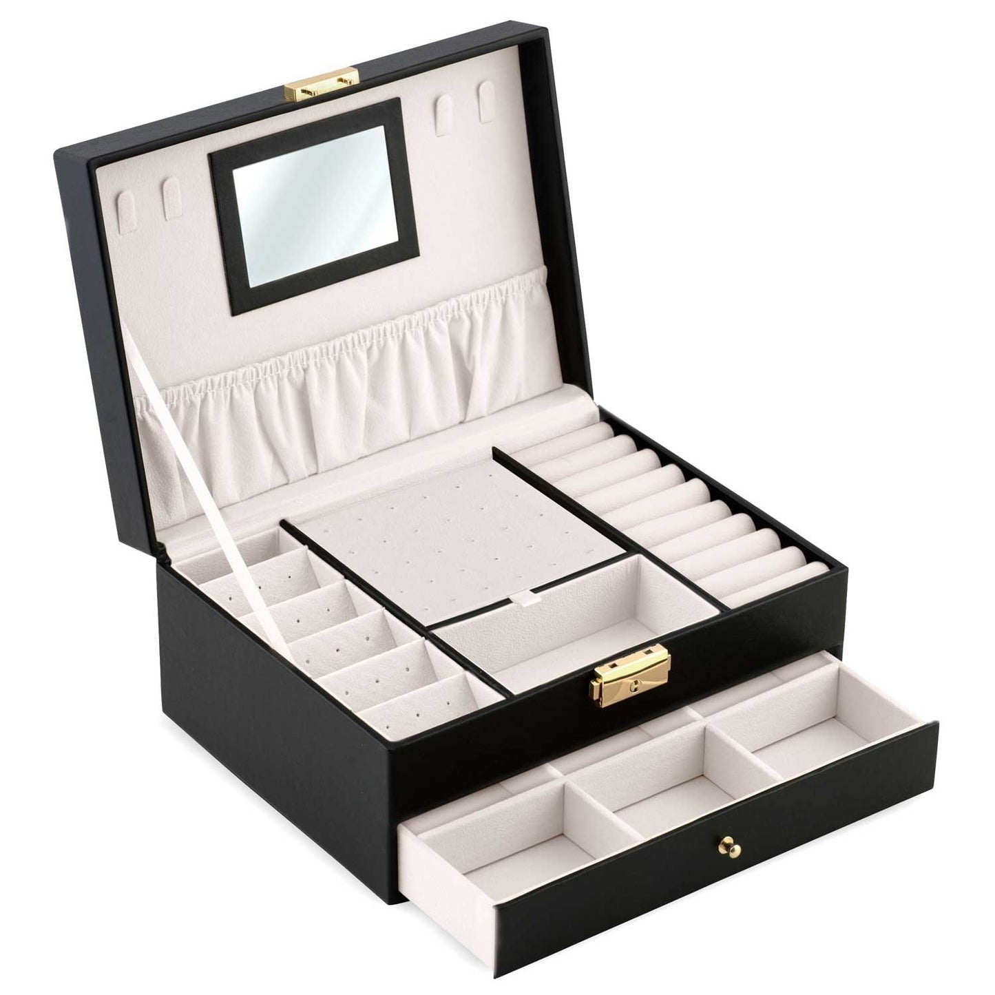Elegant Black Jewelry Box MS-709 Massido