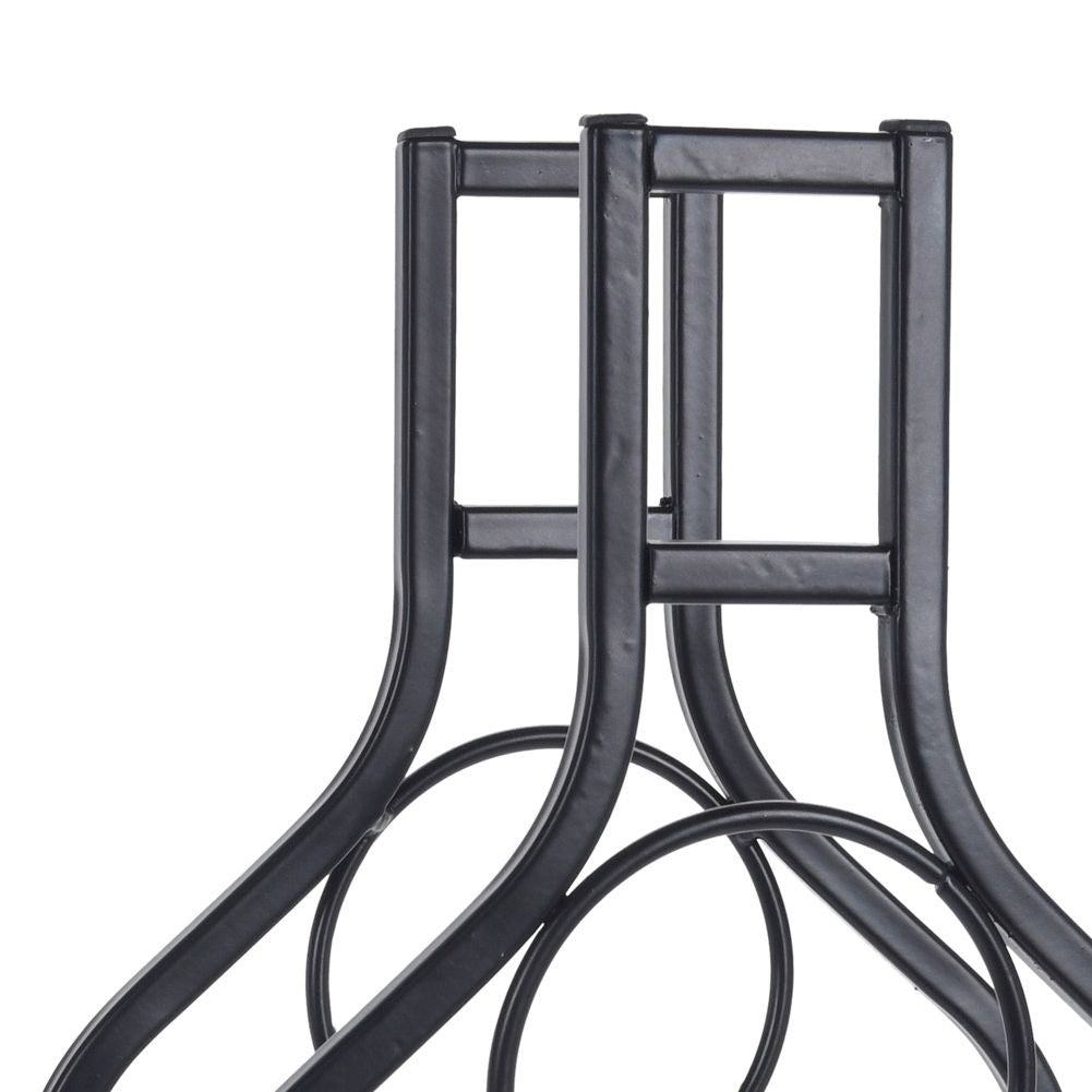 Elegant Black Metal Wine Rack for 6 Bottles