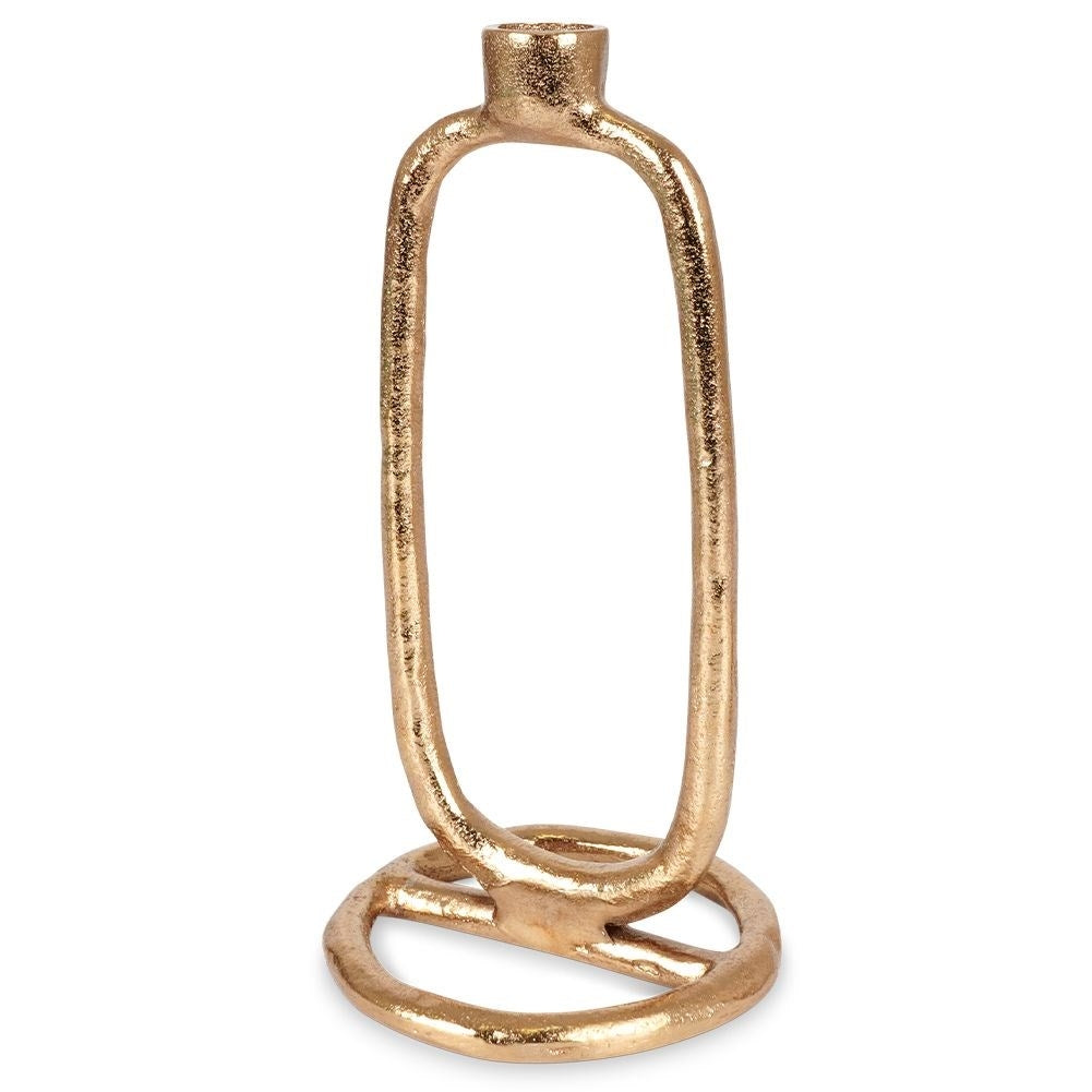 Elegant Classic Candlestick in Golden Aluminum