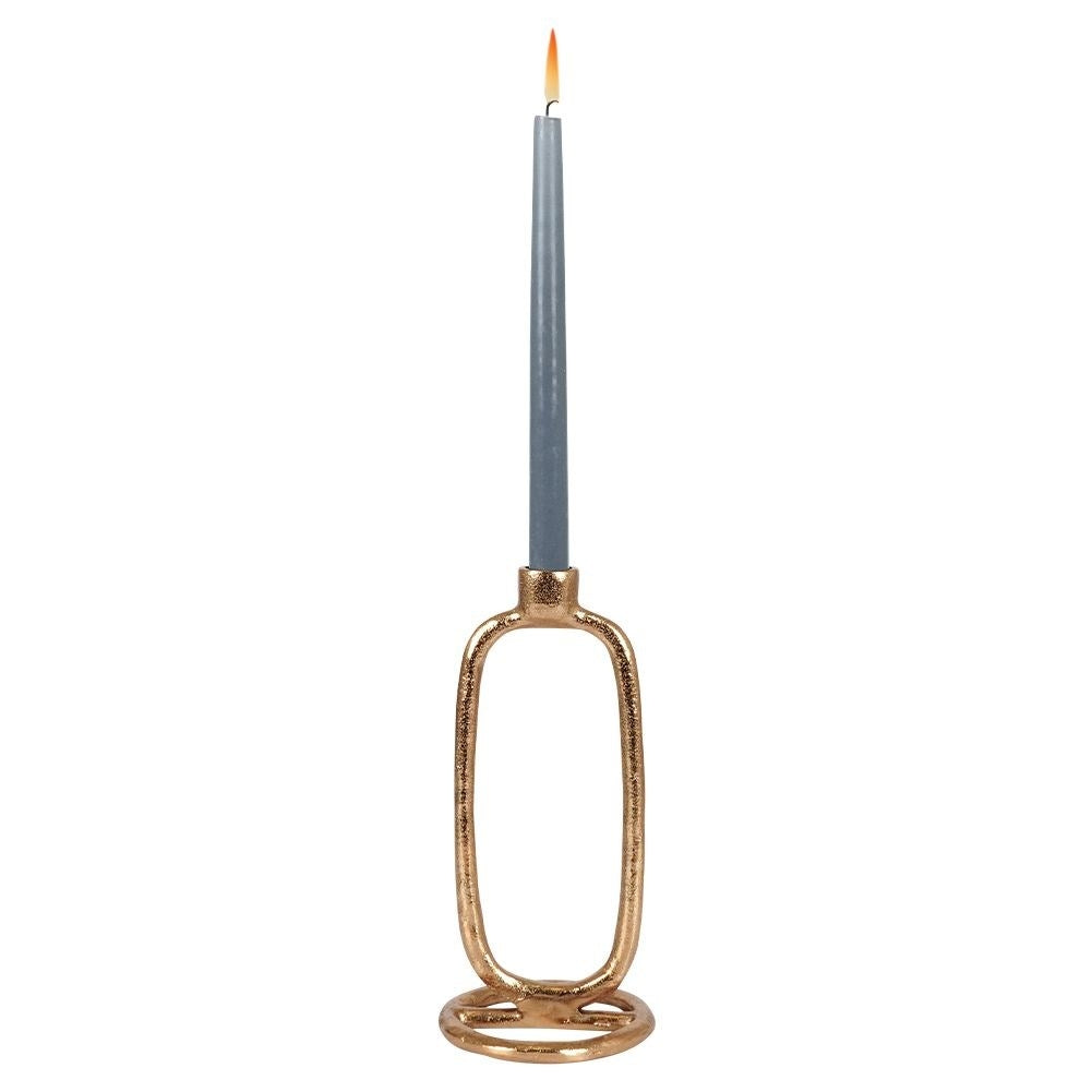 Elegant Classic Candlestick in Golden Aluminum