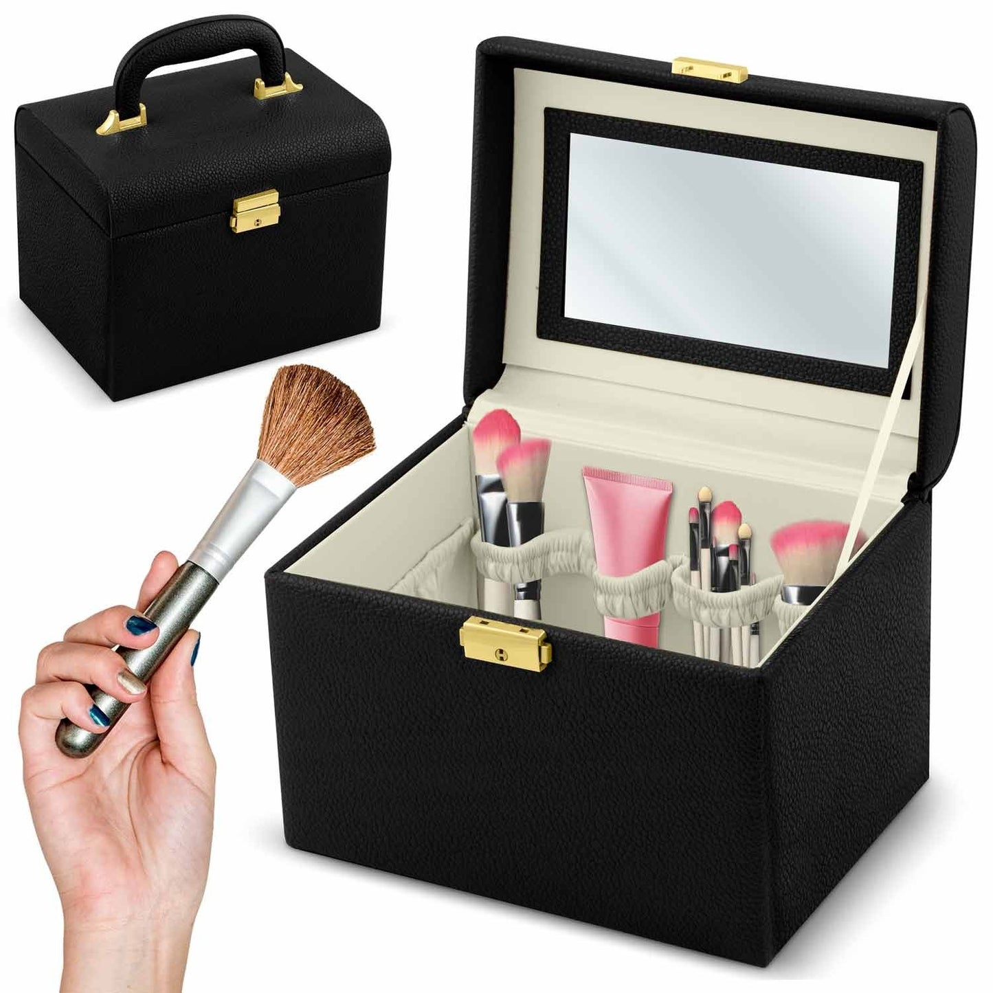 Elegant Cosmetics case Massido MS-706 Black
