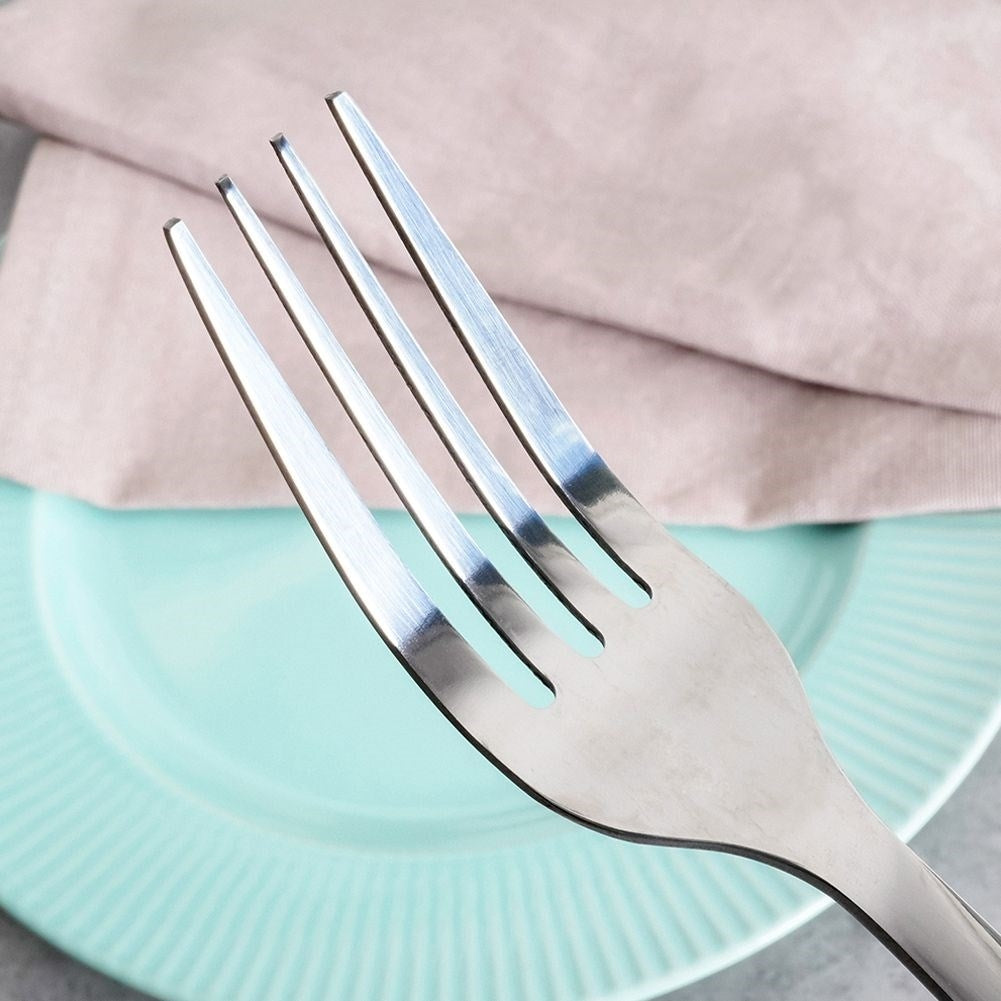 Elegant Dinner Spoon in Stainless Steel, Imitation Wood, Dishwasher Safe