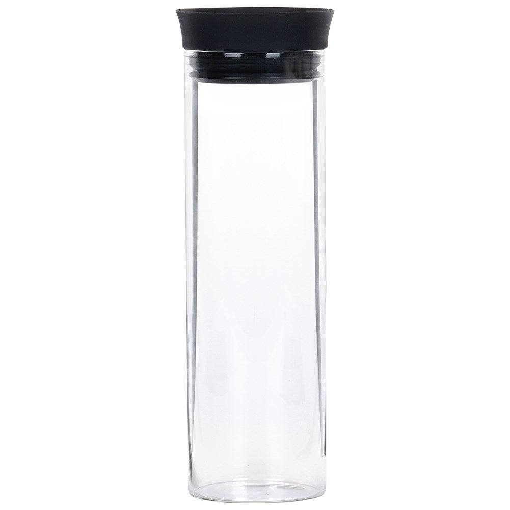 Elegant Glass Jug with Lid - 1L, Smart Pouring System