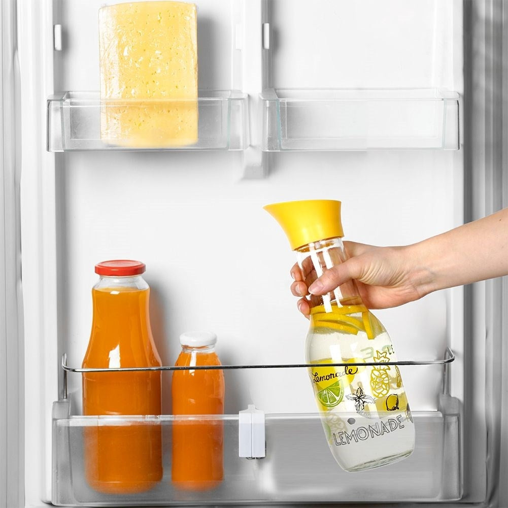 Elegant Glass Jug with Lid and Special Pouring System, 1 Liter