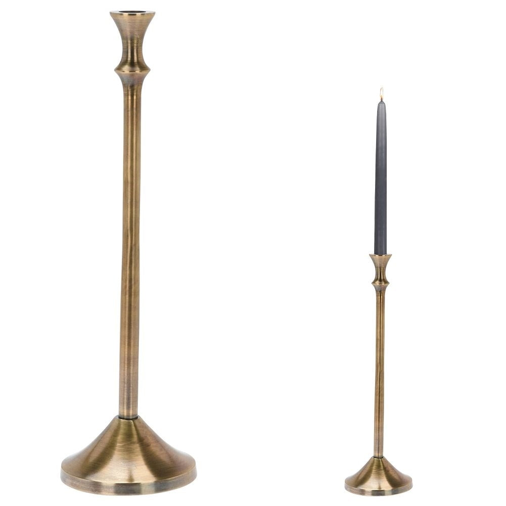 Elegant Gold Candlestick for Long Candles