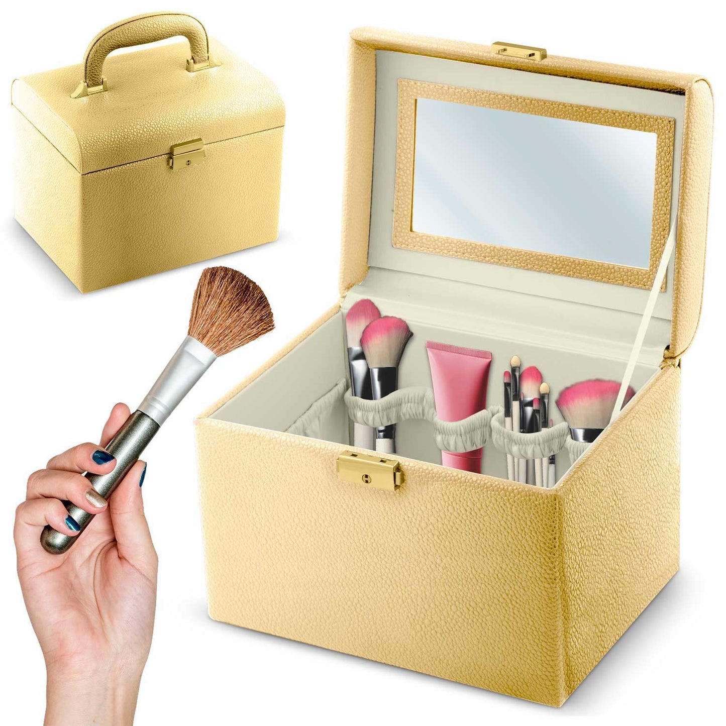 Elegant Gold Cosmetic Case Massido MS-706