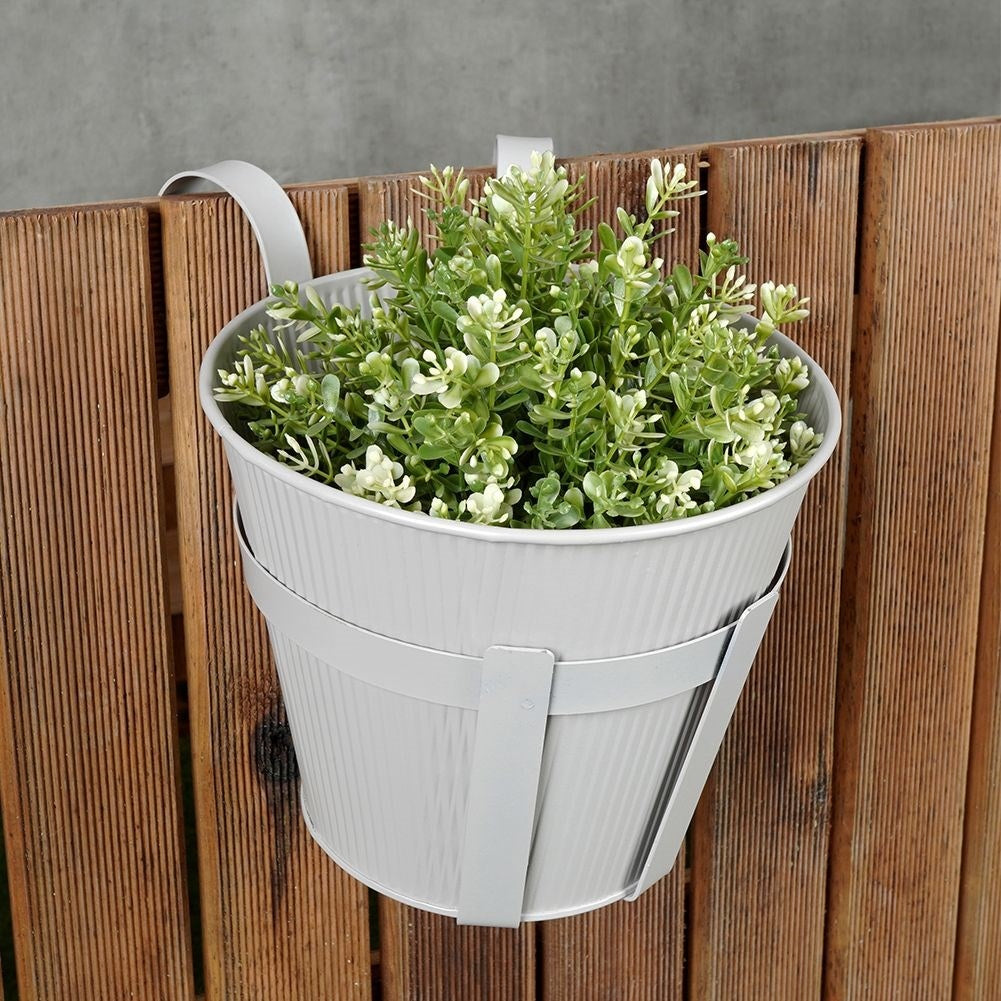Elegant Gray Hanging Balcony Pot