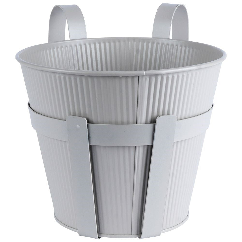 Elegant Gray Hanging Balcony Pot