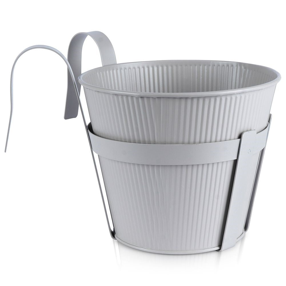 Elegant Gray Hanging Balcony Pot