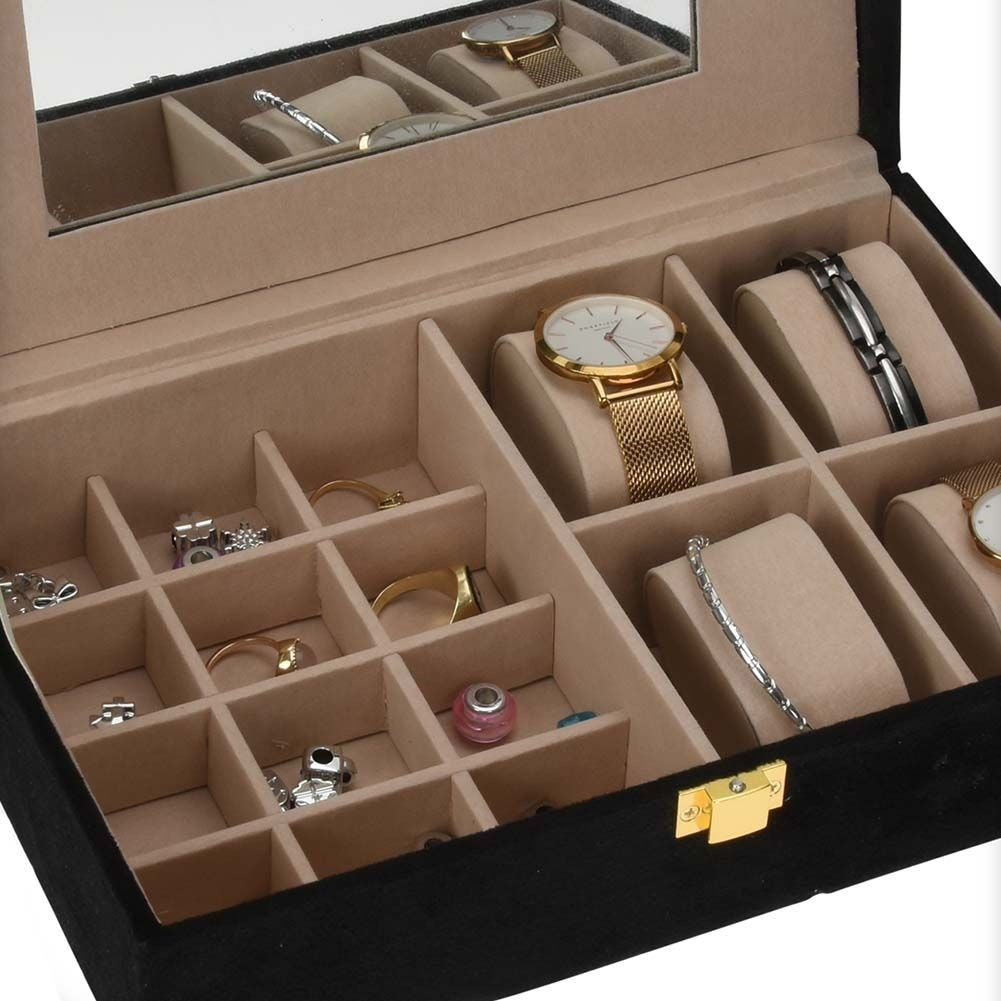 Elegant Jewelery Box for Jewelery and Watches with Mirror