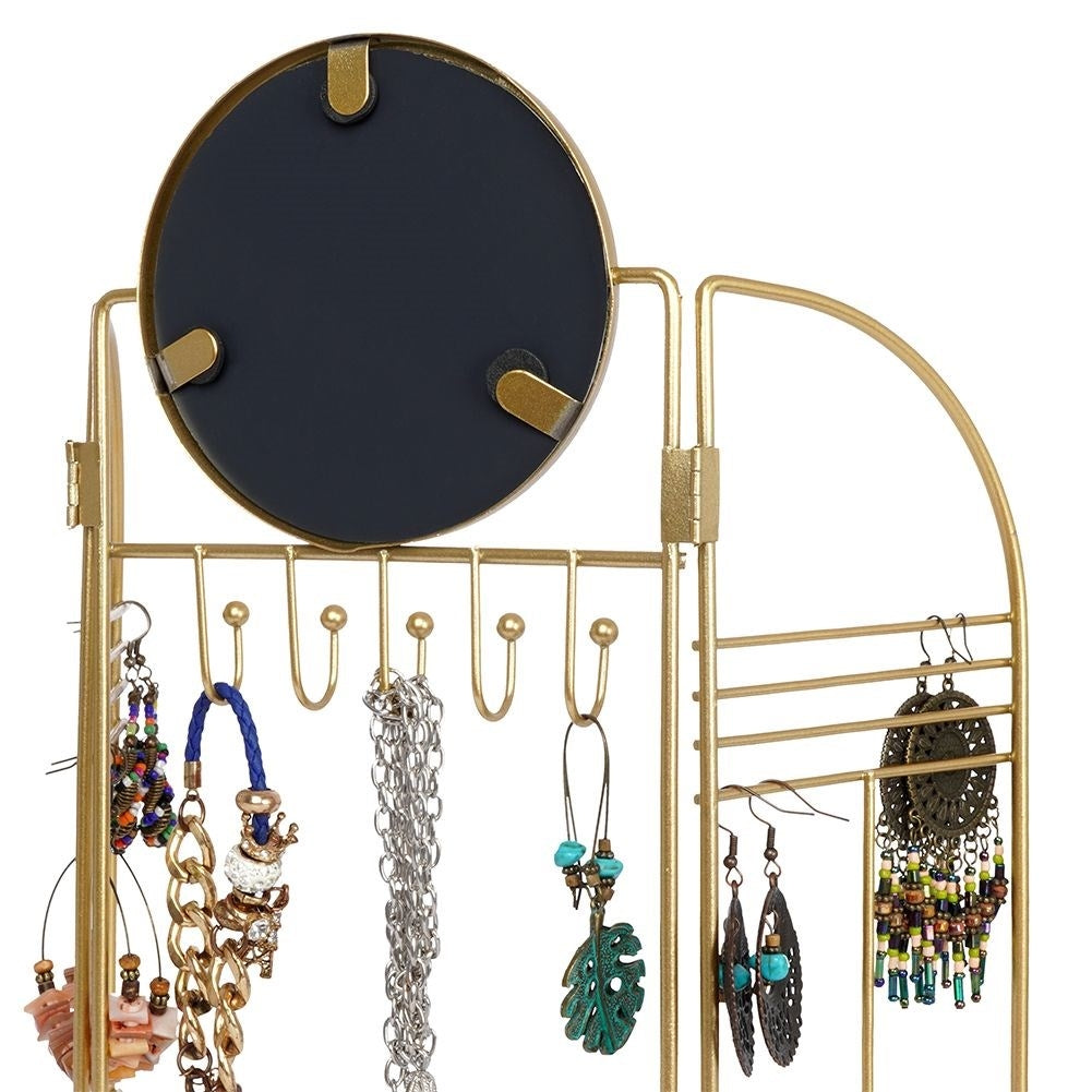 Elegant Jewelery Hanger in Gold with Mirror