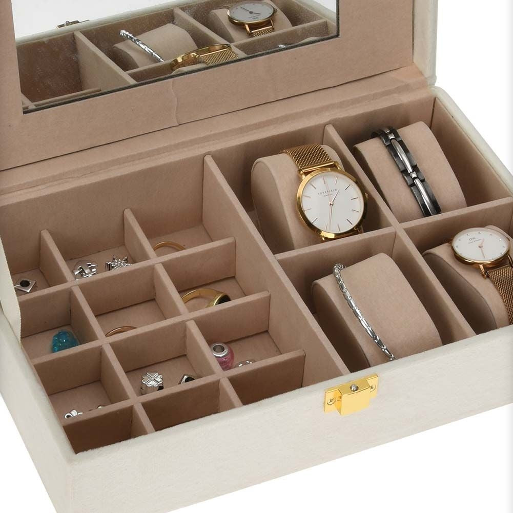 Elegant Jewelery and Watch Storage with Mirror