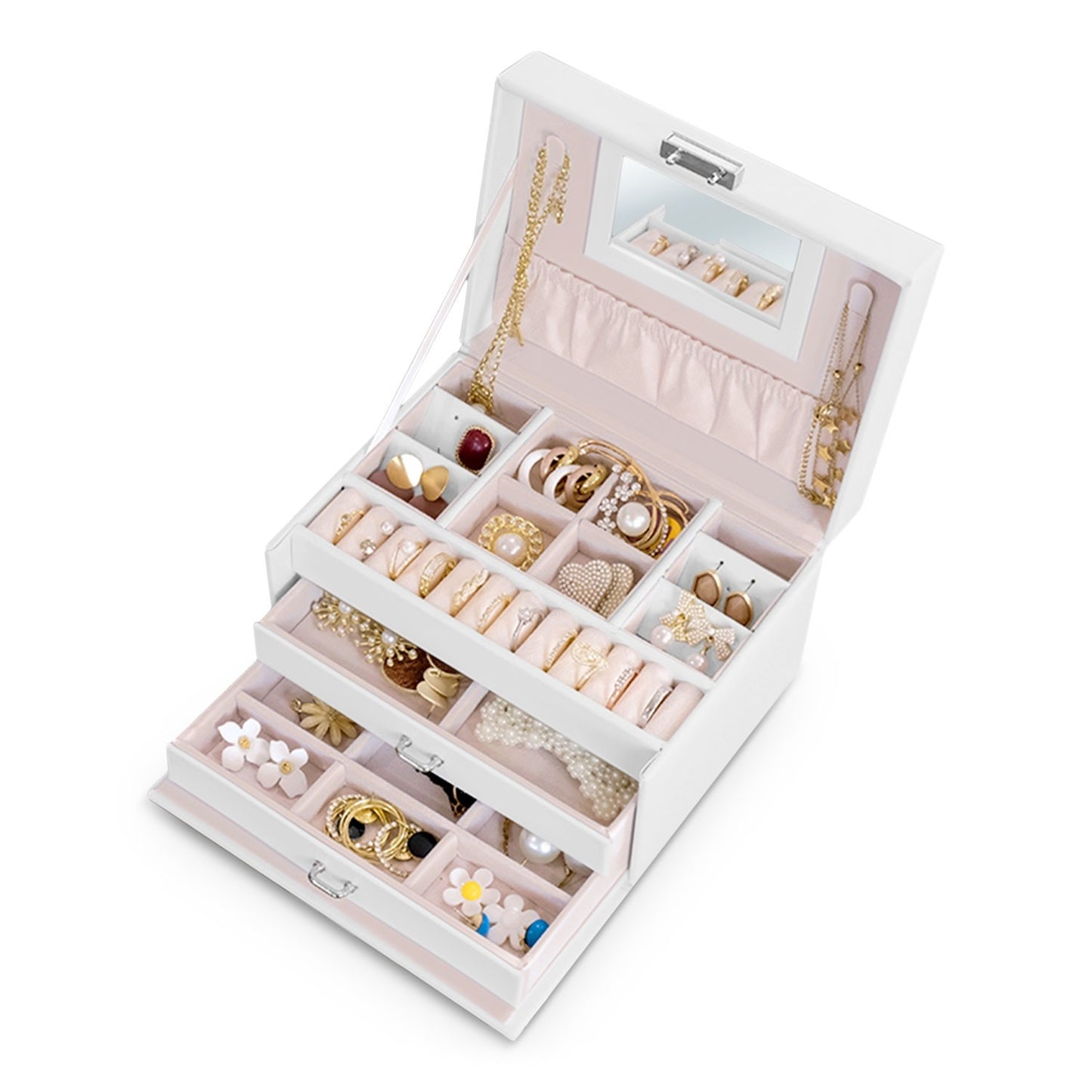 Elegant Jewelry Box MS-700 Massido - White