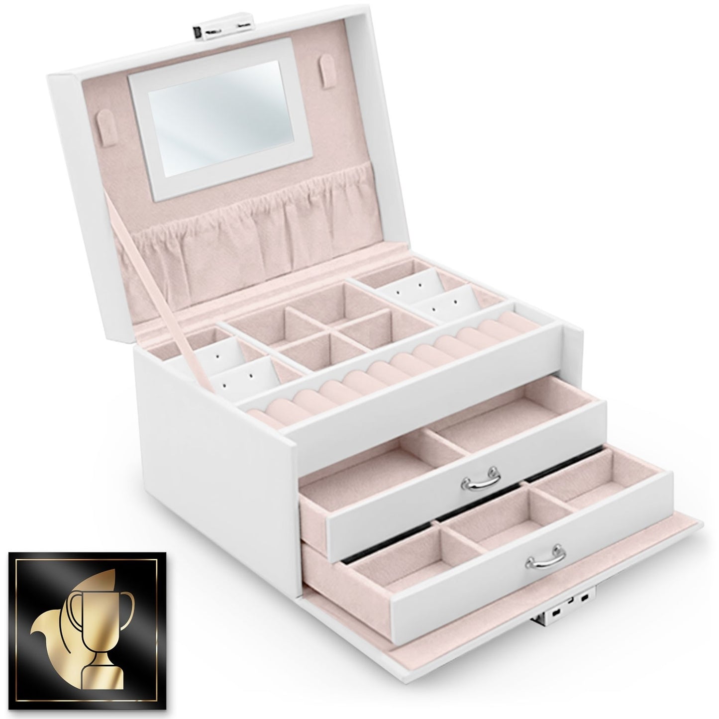 Elegant Jewelry Box MS-700 Massido - White