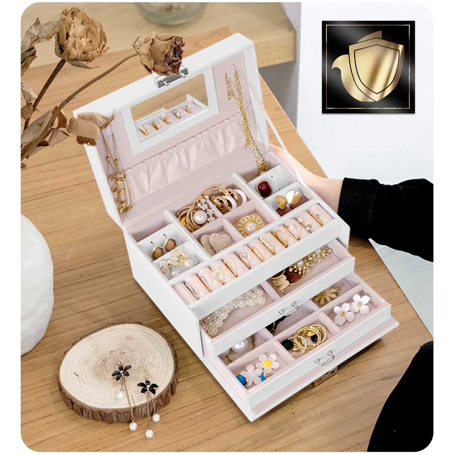 Elegant Jewelry Box MS-700 Massido - White