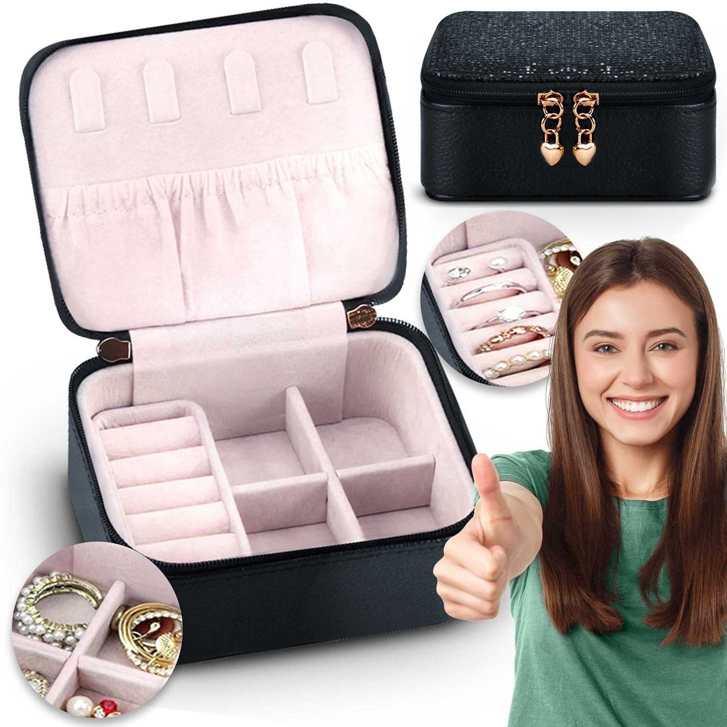 Elegant Jewelry Box MS-701 Massido - Black
