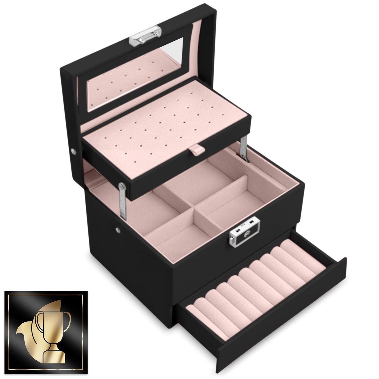 Elegant Jewelry Box MS-704 Massido - Black