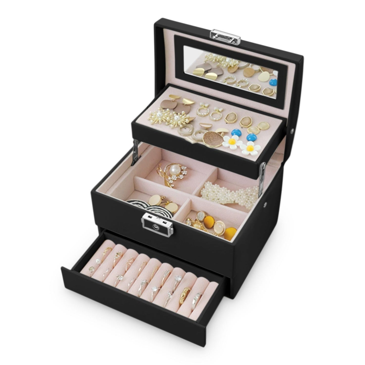 Elegant Jewelry Box MS-704 Massido - Black