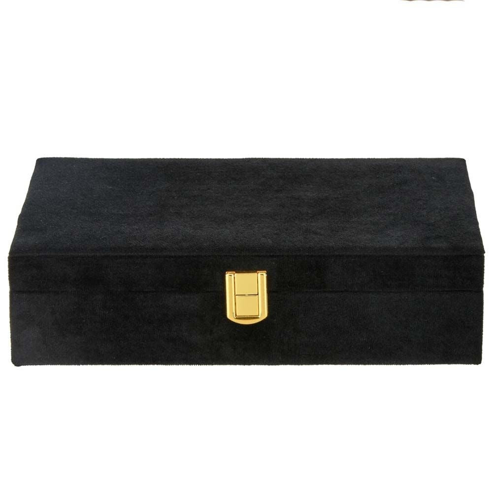 Elegant Jewelry and Watch Storage in Black Velvet