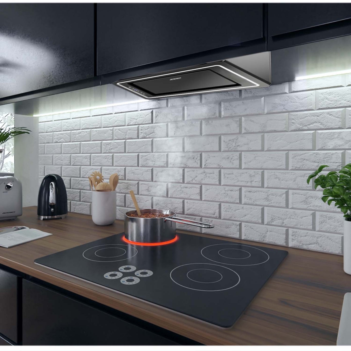 Elegant Kitchen hood 52 cm Black Berdsen BT-239