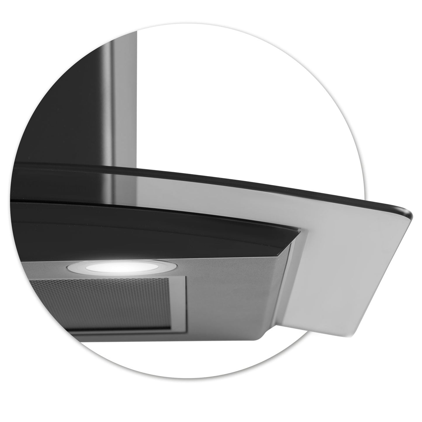 Elegant Kitchen hood 60 cm Black Berdsen BT-216