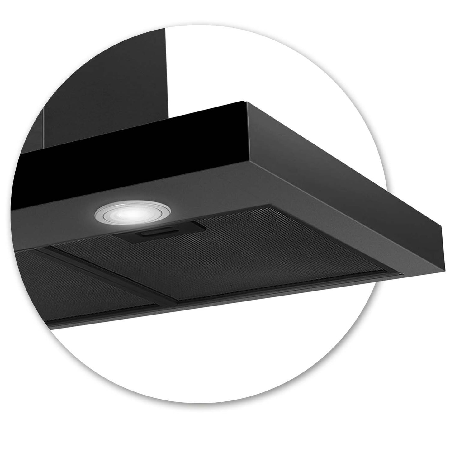 Elegant Kitchen hood 90 cm Black Berdsen BT-218