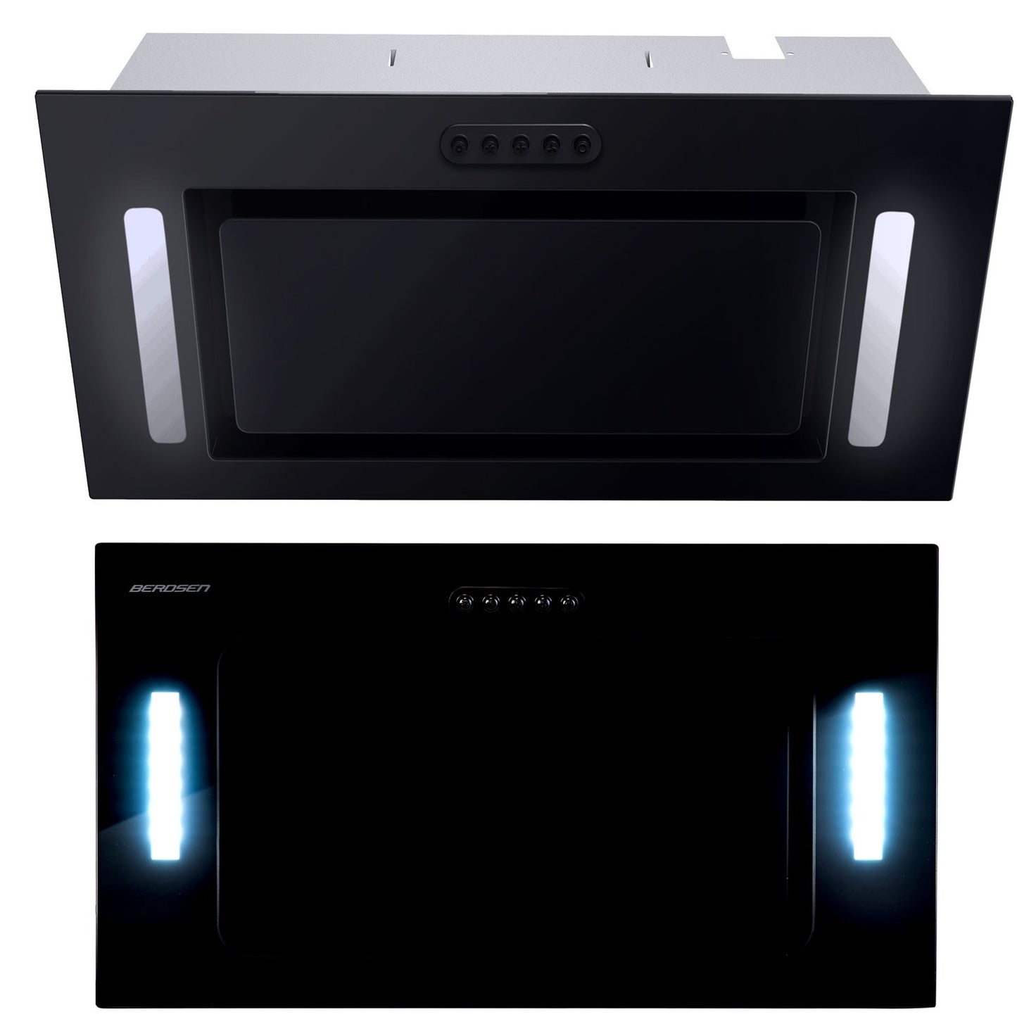 Elegant Kitchen hood for base cabinet 52 cm Black BE-52A