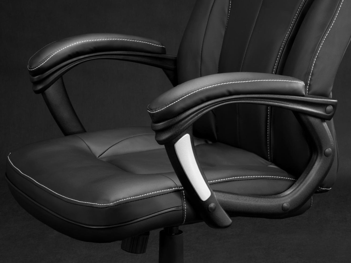 Elegant Leather Office Chair, Sofotel EG-222, Black