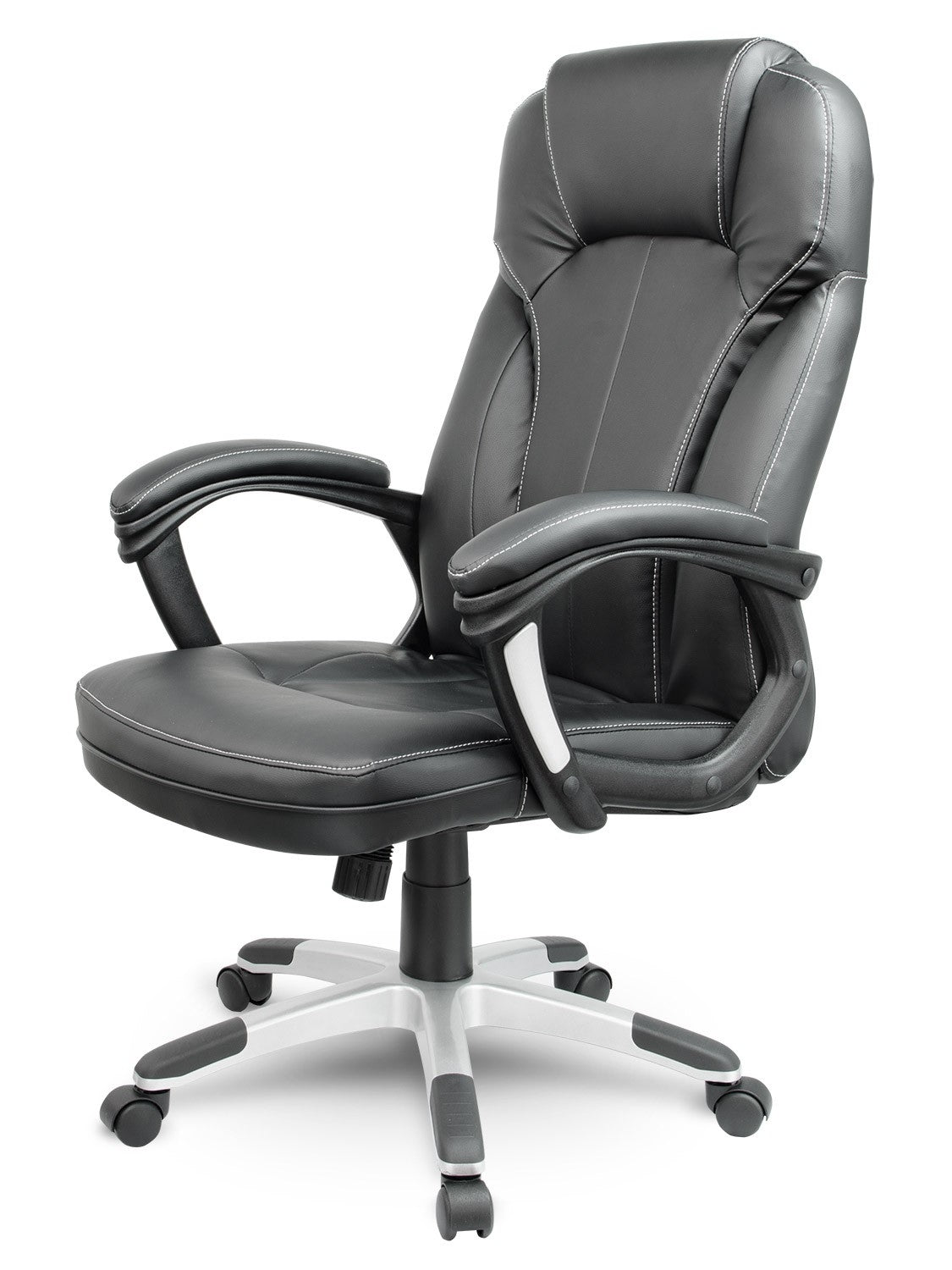 Elegant Leather Office Chair, Sofotel EG-222, Black