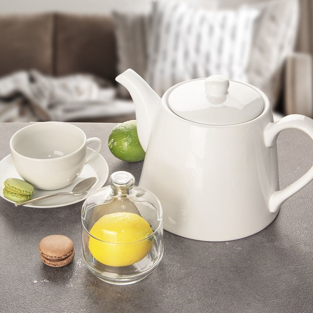 Elegant Lemon Bowl with Lid in Transparent Glass