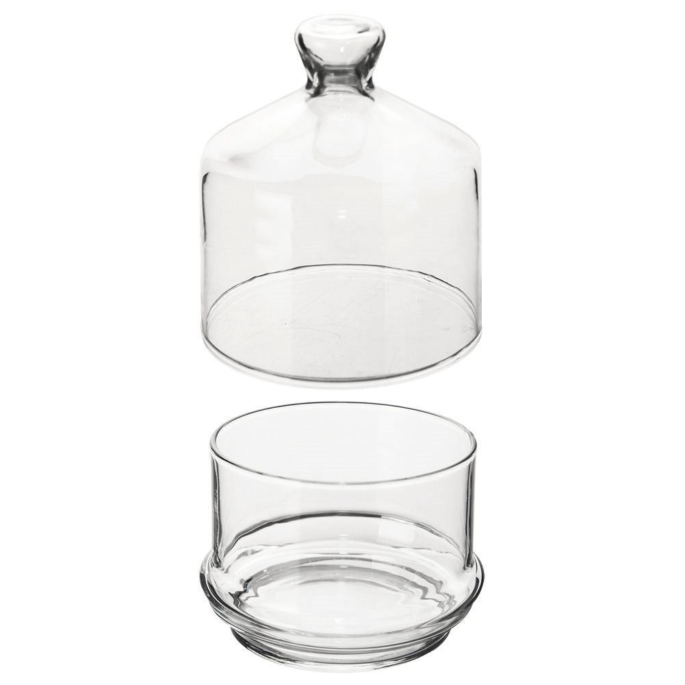 Elegant Lemon Bowl with Lid in Transparent Glass
